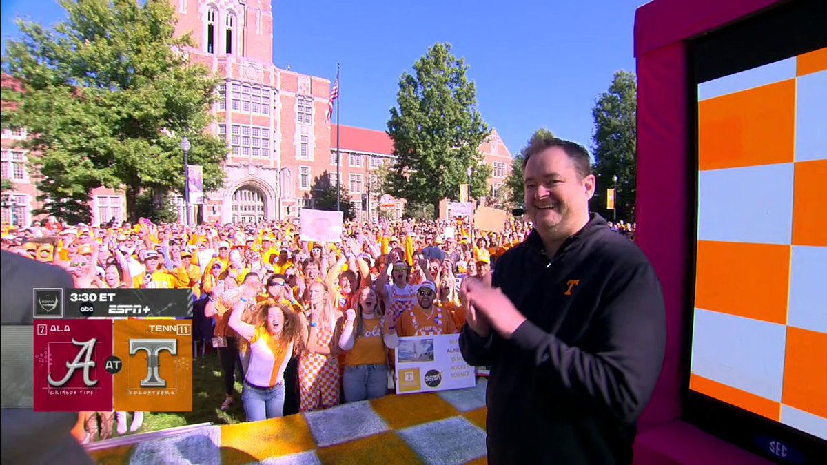 "Have a lot of fun in pregame. Make sure you're hydrated." Coach Heupel gets Vol Nation fired up 😂 Tennessee Football