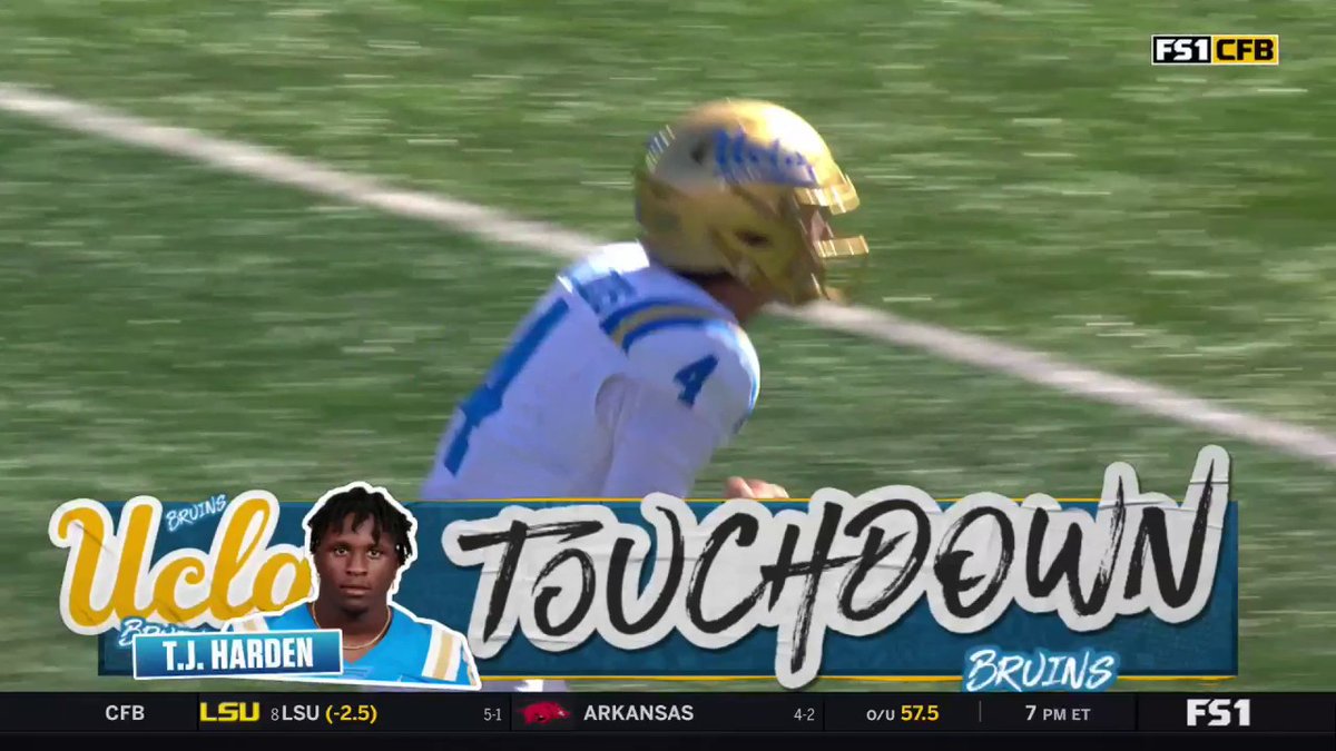 Right down the seam! 😤 TOUCHDOWN BRUINS! TJ Harden for UCLA Football!