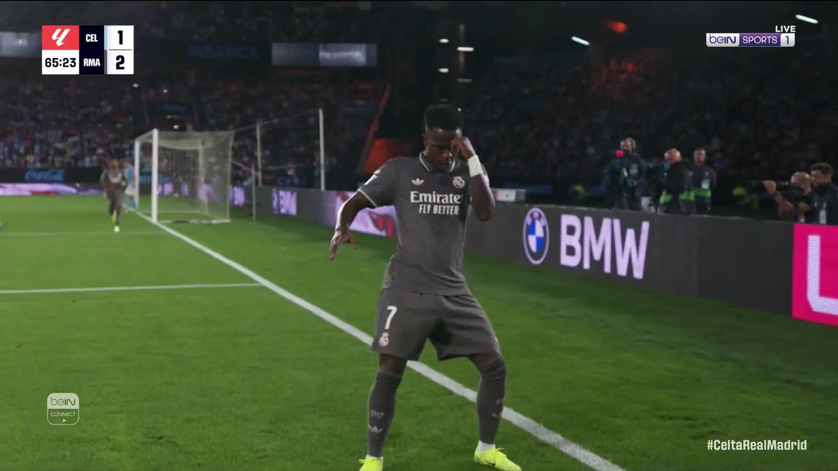 فينيسيوس من تمريرة مودريتش يهدي هدف التقدم للريال ويحتفل على طريقته الخاصة 🕺 #الدوري_الإسباني #سلتا_فيغو_ريال_مدريد