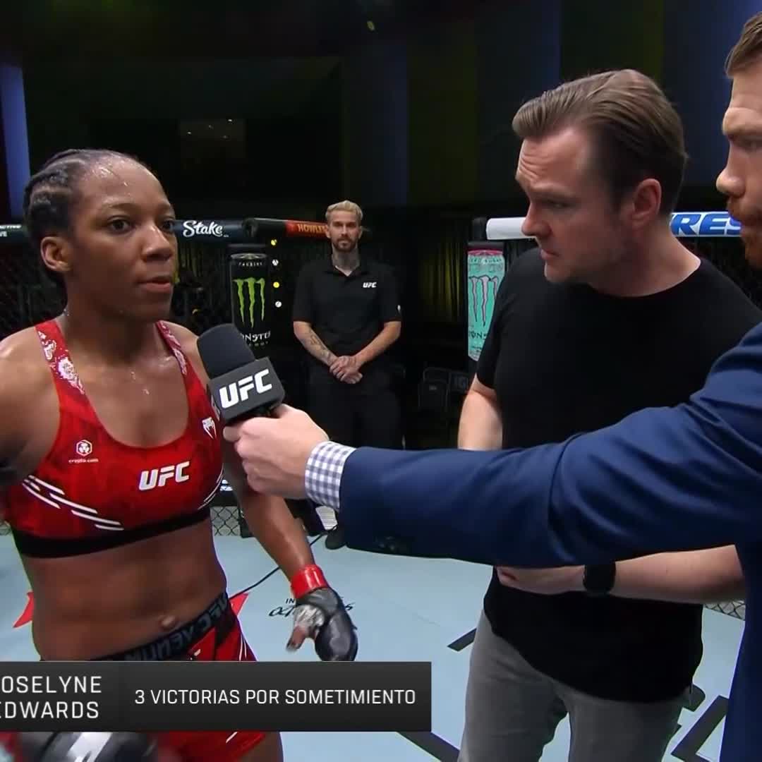 Palabras de la ganadora Joselyne Edwards 🇵🇦 #UFCVegas99