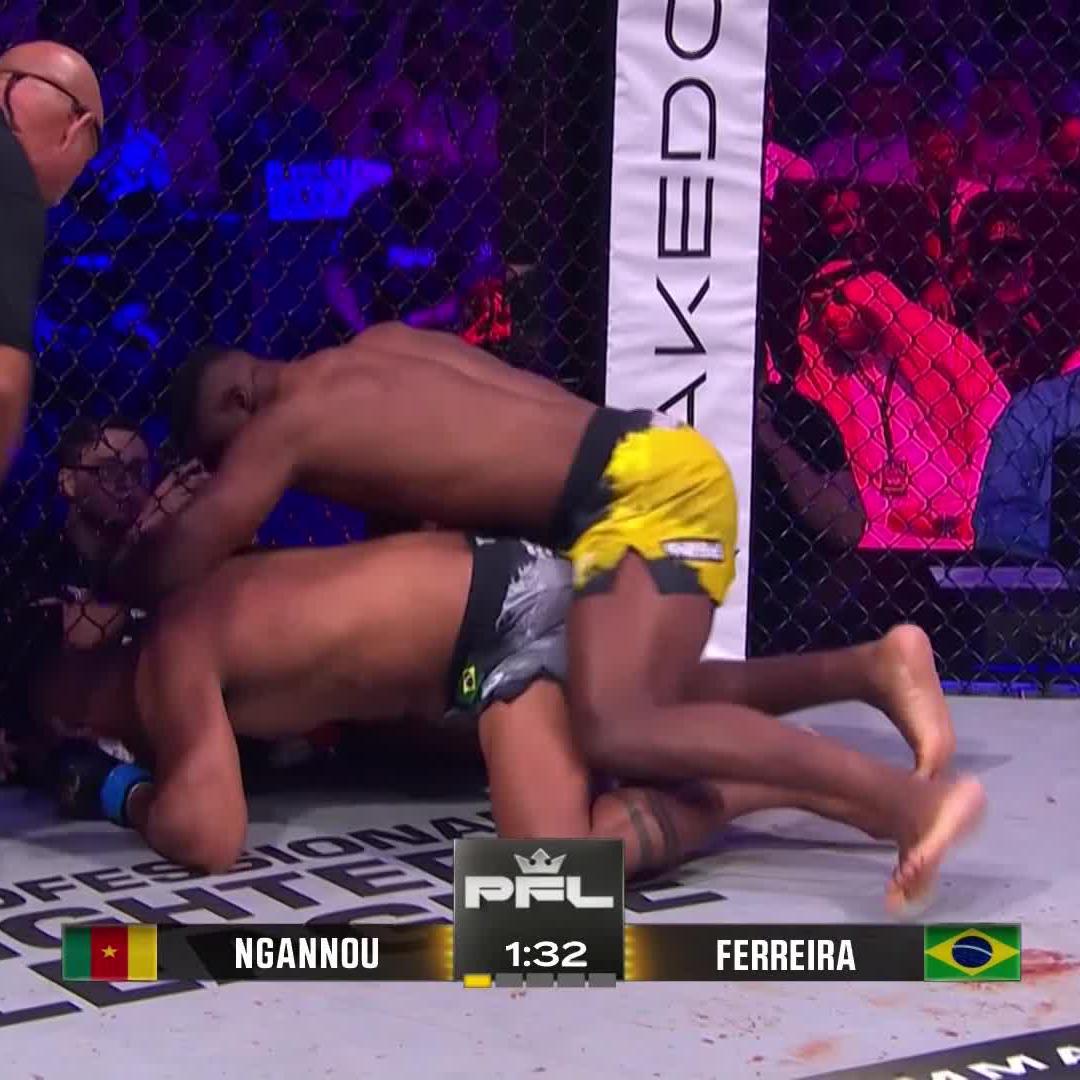 𝐃𝐎𝐍𝐄 𝐈𝐍 𝐎𝐍𝐄 😤 Francis Ngannou JUST DID THAT 💥 #PFLSuperFights | Battle of the Giants: Ngannou vs. Ferreira | Live now | Buy now at