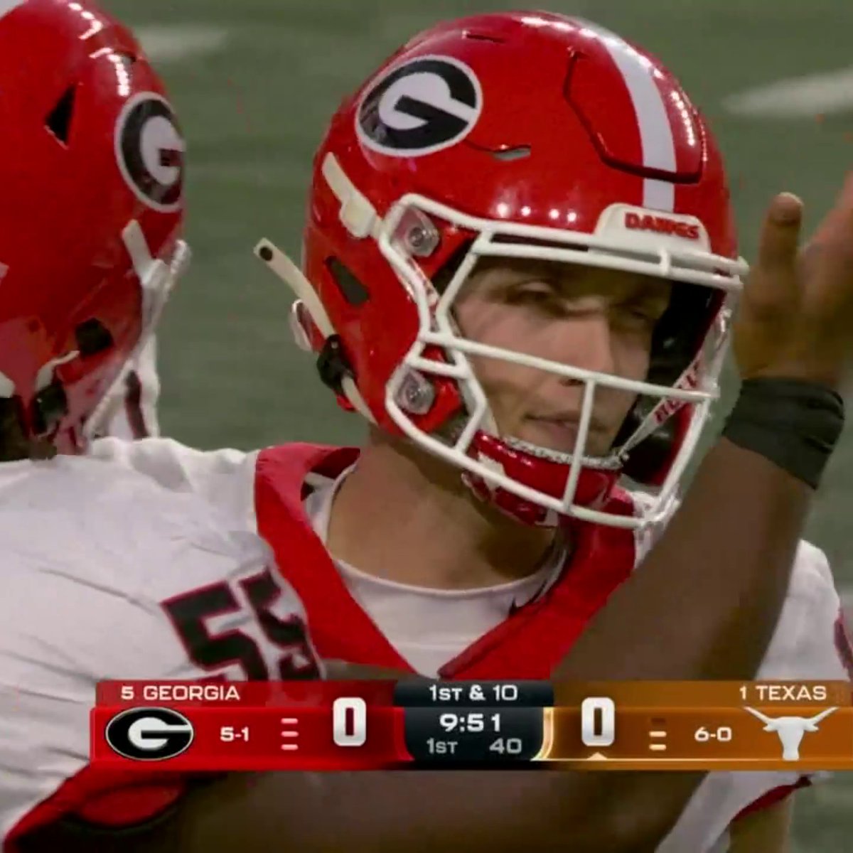 CARSON BECK THROWS AN INTERCEPTION EARLY AGAINST TEXAS 😳