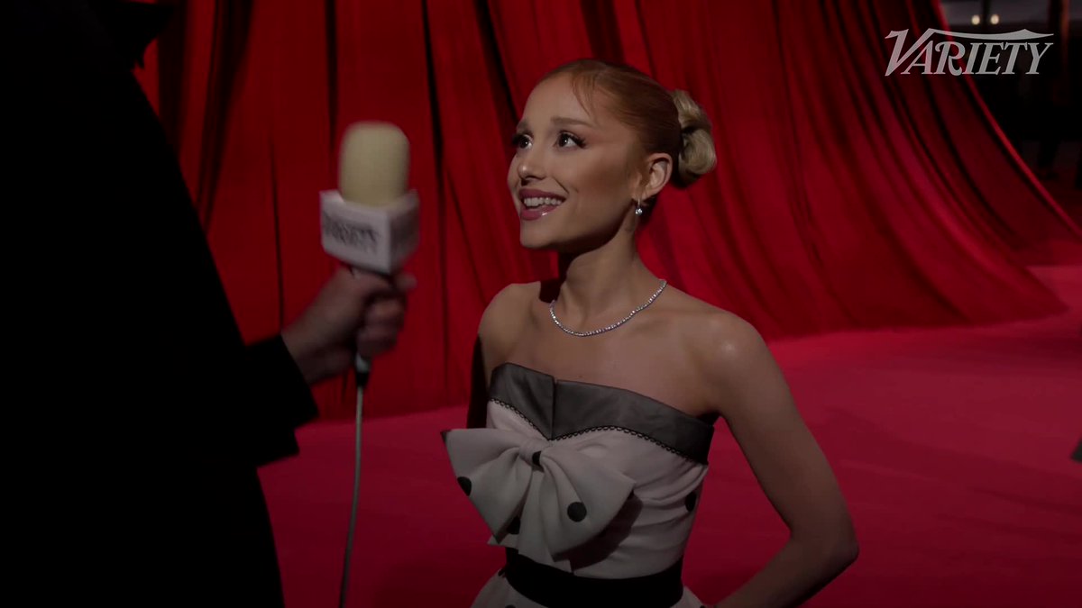 Variety asks Ariana Grande her thoughts on Cynthia Erivo criticizing the edited ‘Wicked’ poster.