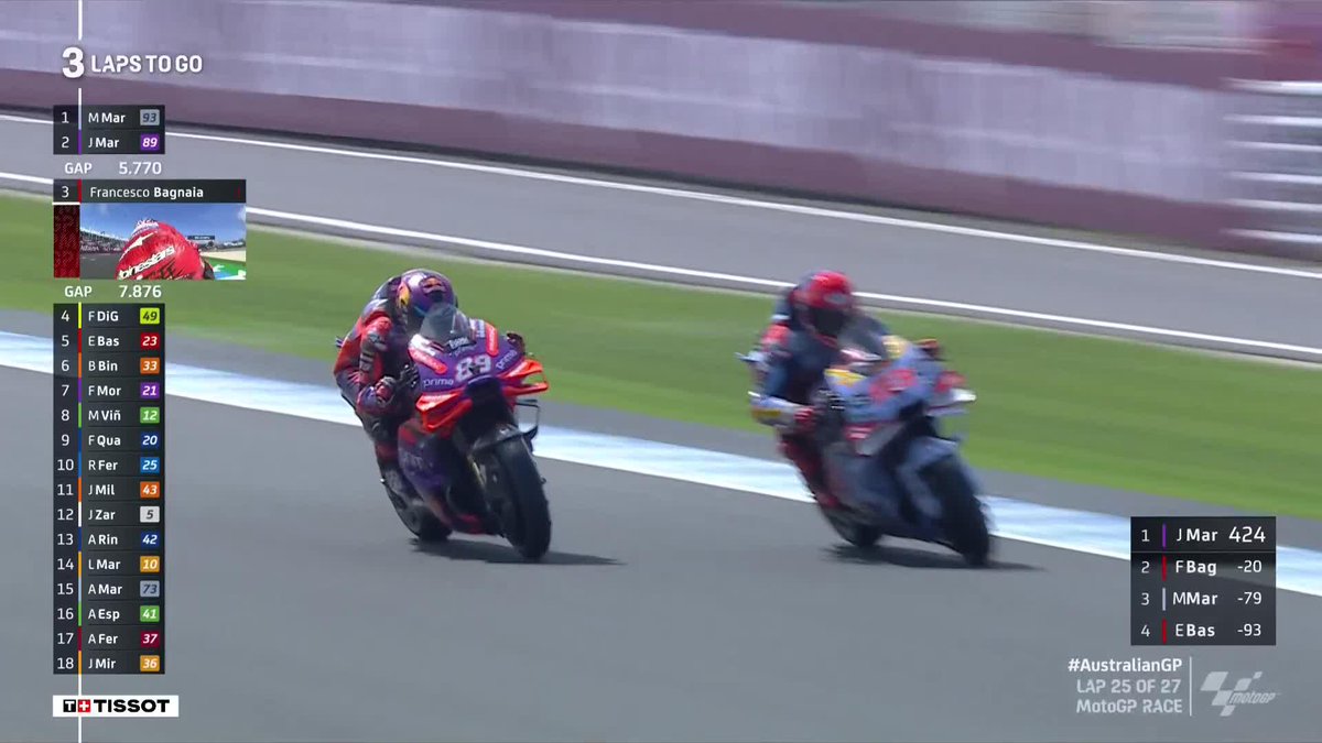 Brave from Jorge Martín Almoguera into Doohan's! 🔥 Marc Márquez BARGES THROUGH AT MILLER'S! 🤯 #AustralianGP 🇦🇺