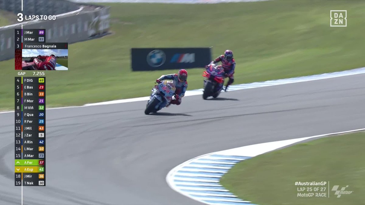 NO, NO ESTÁN USTEDES SOÑANDO ES UN CARRERÓN Y UNA PELEA BRUTAL POR GANAR ENTRE JORGE MARTÍN Y MARC MÁRQUEZ #AustralianGP 🇦🇺 #MotoGP 🏁