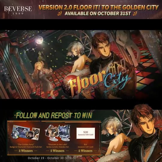 Version 2.0 Trailer - Floor it! To the Golden City | Reverse: 1999 The final revelation is nigh. [Giveaway Rules] 1.Follow Reverse: 1999 | Version 3.5 Available Now 2.RT trailer before Oct.30 HD: Download: #Reverse1999Ver2ꓸ0 #FloorItToTheGoldenCity