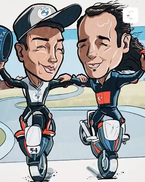 Two-time Superbike World champion, Toprak Razgatlıoğlu, takes a look at the most memorable moments of his career through these incredible drawings 🏍️🖌️ WorldSBK | 7oprak | @SMRWorldSBK