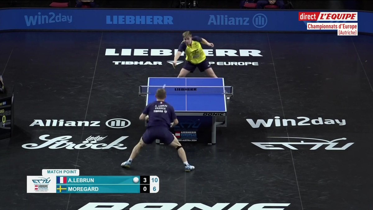 🏓 ALEXIS LEBRUN EN FINALE DES CHAMPIONNATS D'EUROPE ! Le Français balaie le vice-champion olympique Truls Moregard et défiera Benedikt Duda #lequipeTTABLE