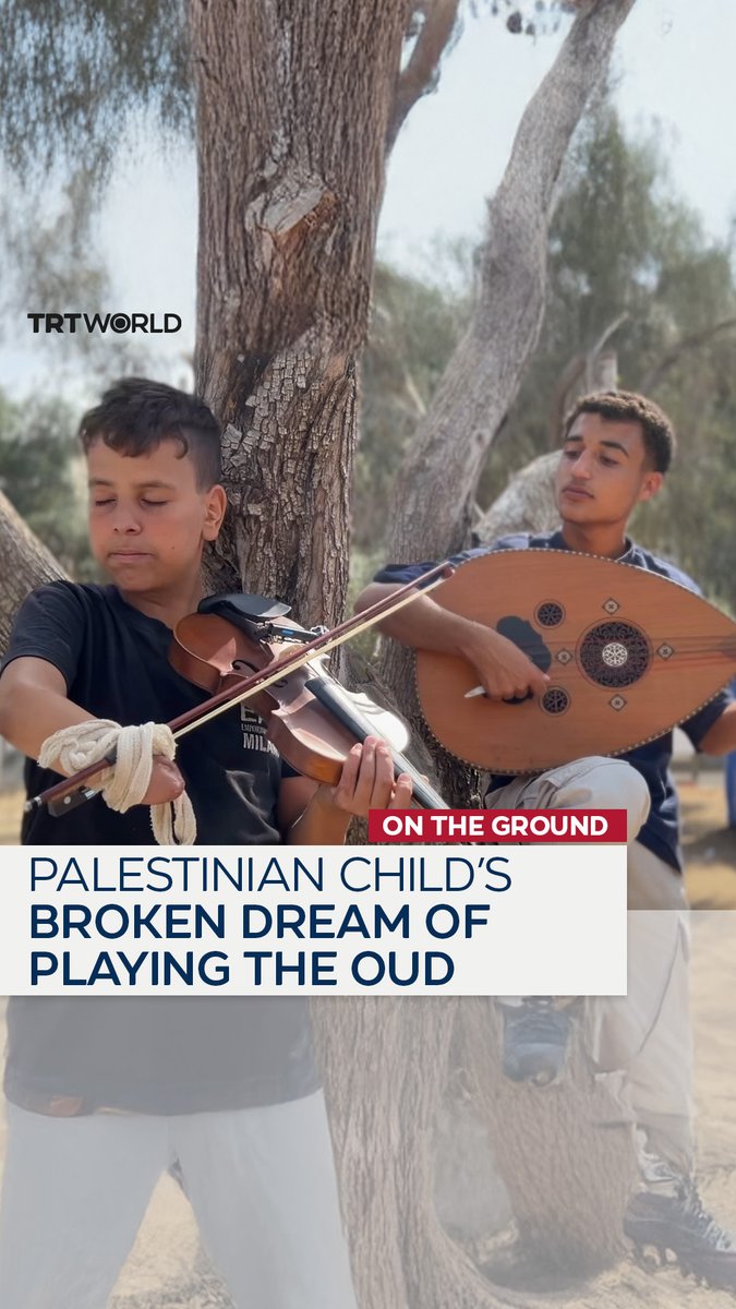 14-year-old Palestinian Muhammad Abu Ida, who tragically lost his hand in a devastating Israeli strike, dreams of a prosthetic limb so he can once again play the oud — a passion he was mastering before his life was shattered by the brutal attack