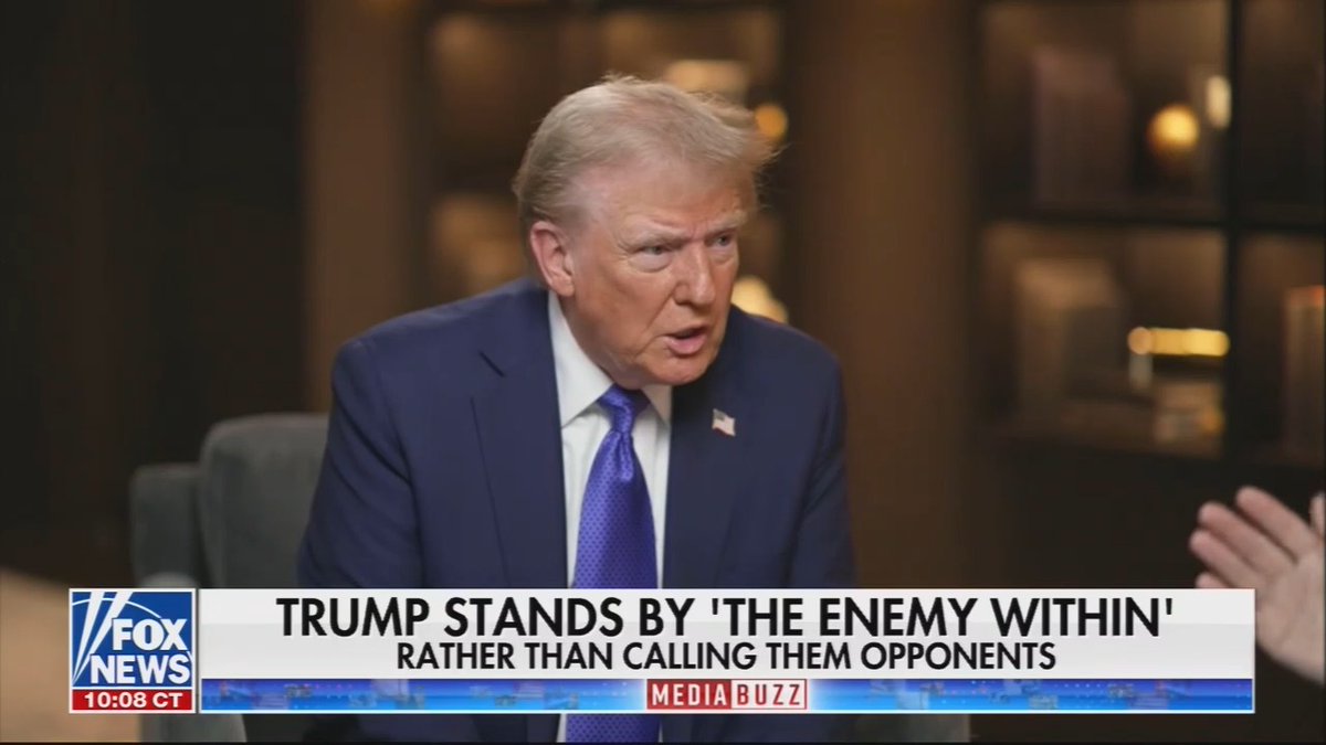 Q: You call Americans who don’t support you ‘the enemy within.’ That’s a pretty ominous phrase to use about other Americans Trump: I think it’s accurate