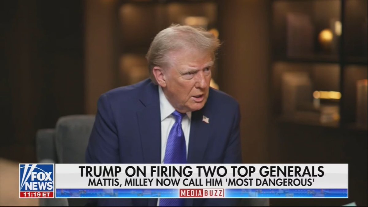 Q: Your Defense Secretary and top general are warning that you are ‘the most dangerous person ever’ to America Trump: I don't respect them as soldiers. I never did