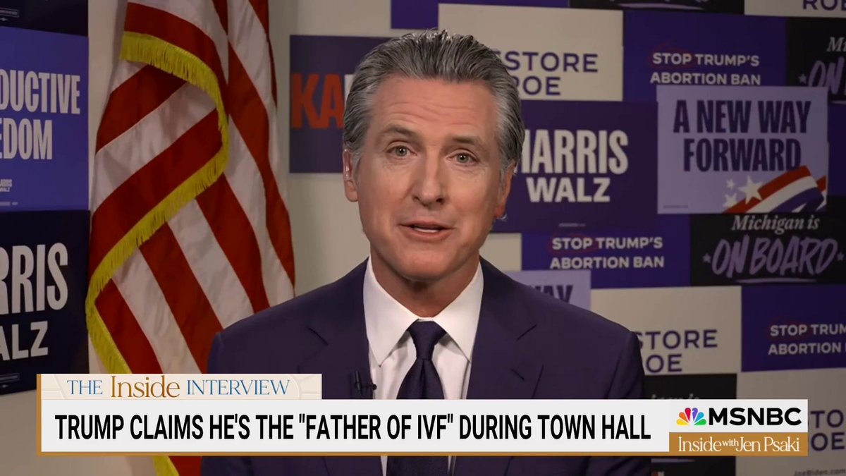 .Gavin Newsom: “It’s laughable that [Trump] is the father of IVF. He’s the father of Dobbs.”