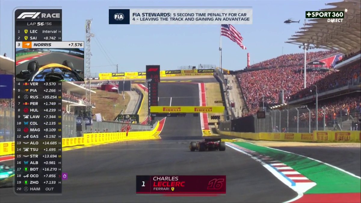VICTOIRE DE LECLERC ET DOUBLÉ FERRARI À AUSTIN 🇺🇸🐎 C'est le 3e doublé de la paire Leclerc-Sainz après Melbourne 2024 et Bahreïn 2022 🔴 Max Verstappen est donc 3e devant Norris ! #USGP #F1