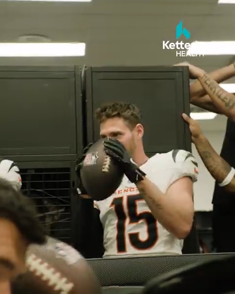 "Football in this division is just like that." Locker Room Celebration | @ketteringhealth