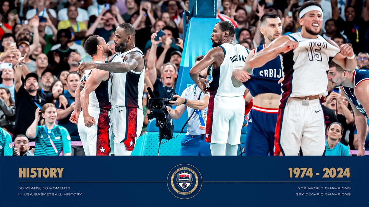A night from Paris the basketball world will always remember. 🇺🇸 #USAB50