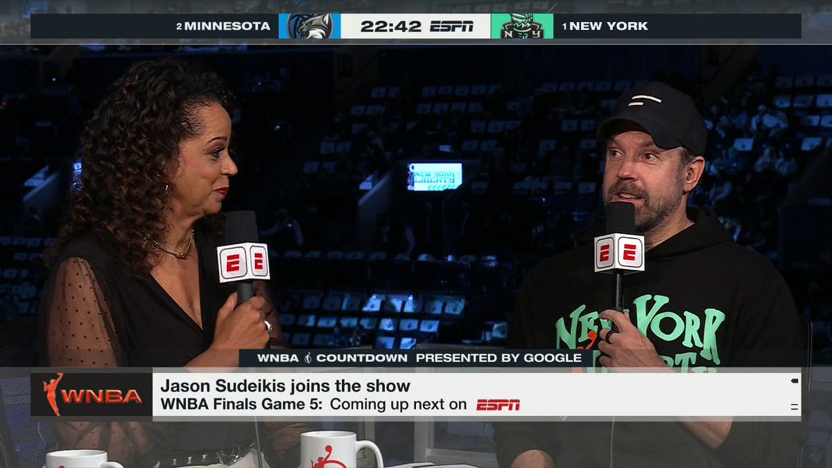 Ted Lasso's advice for the Liberty in Game 5 😂 "Shoot layups. Don't let 'em shoot layups." Jason Sudeikis