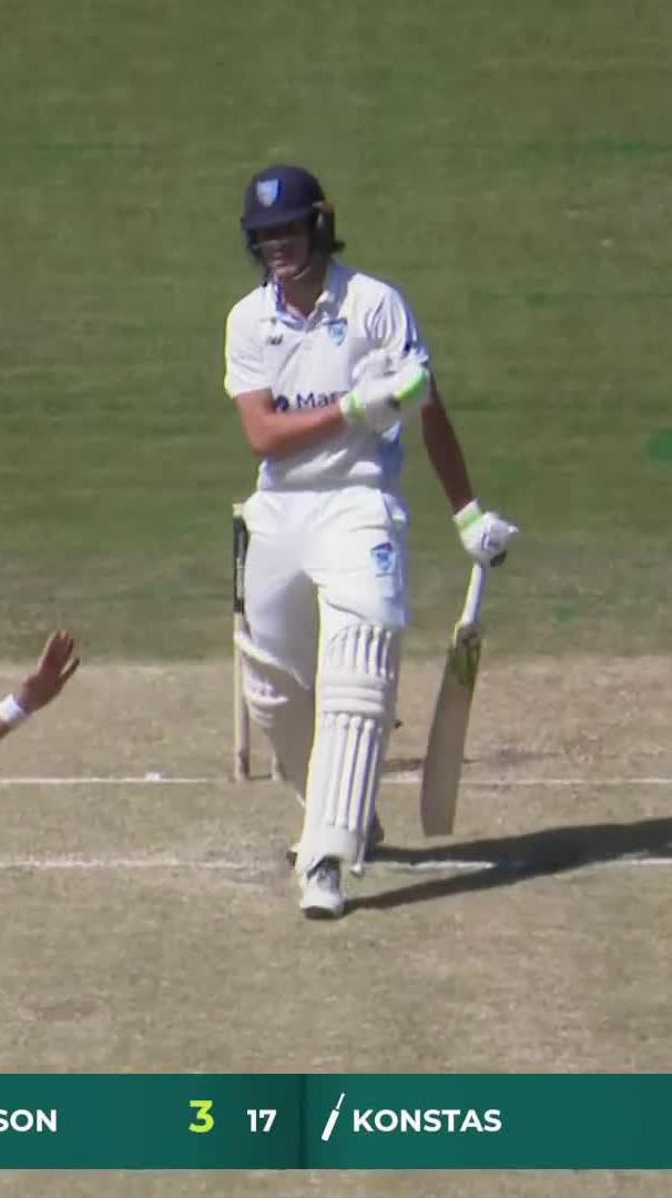 Sam Konstas gone for 2! Who else but Scott Boland to strike first at the MCG #SheffieldShield