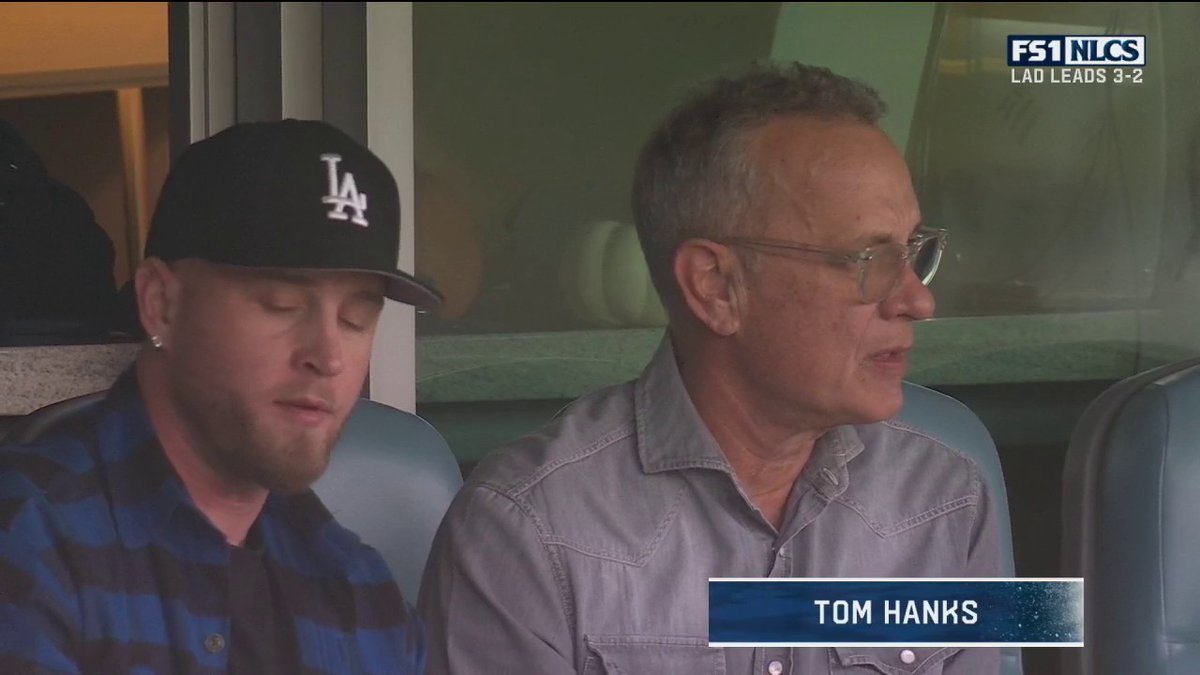 Jamie Foxx, Jason Bateman, and Tom Hanks are here enjoying some postseason baseball 🤩