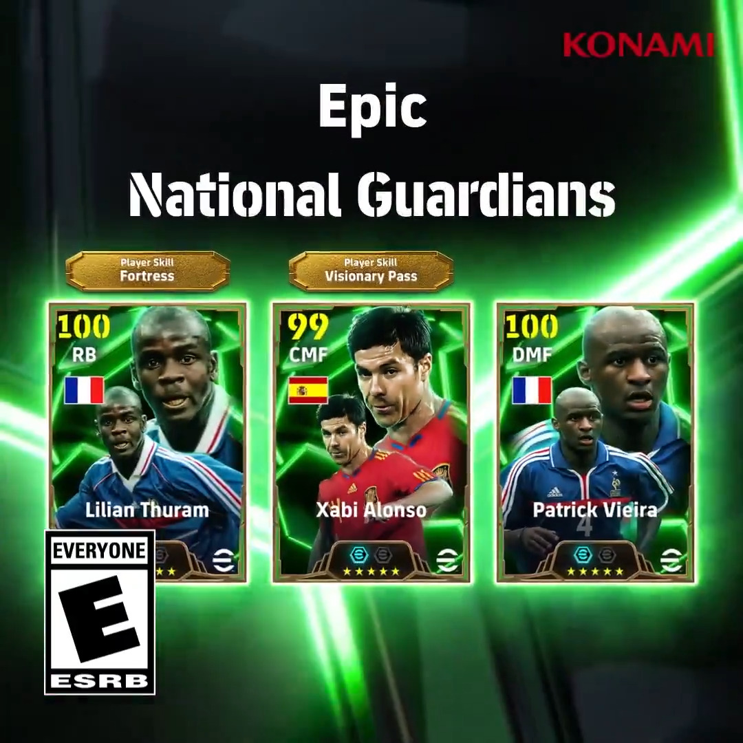 Epic : National Guardians Trailer 🧱📽️ Lilian Thuram 🇫🇷 Xabi Alonso 🇪🇸 Patrick Vieira 🇫🇷 #eFootball2025 | #eFootballHUB