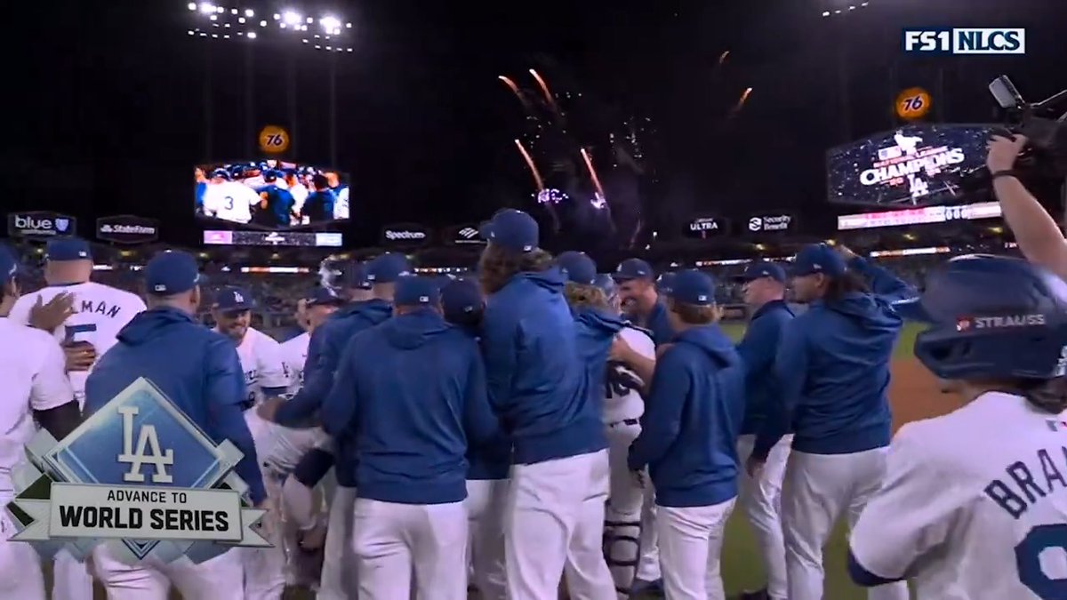 THE Los Angeles Dodgers ARE MOVING ON TO THE WORLD SERIES FOR THE 22nd TIME IN FRANCHISE HISTORY! #CLINCHED (MLB x Budweiser)