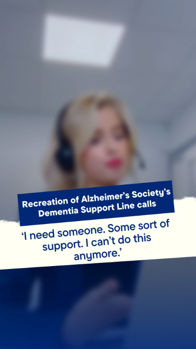 ‘I need someone. Some sort of support. I can’t do this anymore.’ This recreation of Alzheimer’s Society’s Dementia Support Line calls brings to life the desperate calls the support line has received every day since it started in 2019. #DementiaBehindClosedDoors