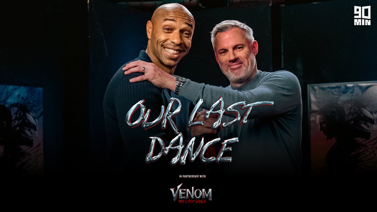 Two of the most iconic Premier League footballers, speaking about the most epic endings they experienced in their careers! Thierry Henry and Jamie Carragher joined up to celebrate the release of #Venom: The Last Dance, in cinemas this week. #ad | #Venom: The Last Dance
