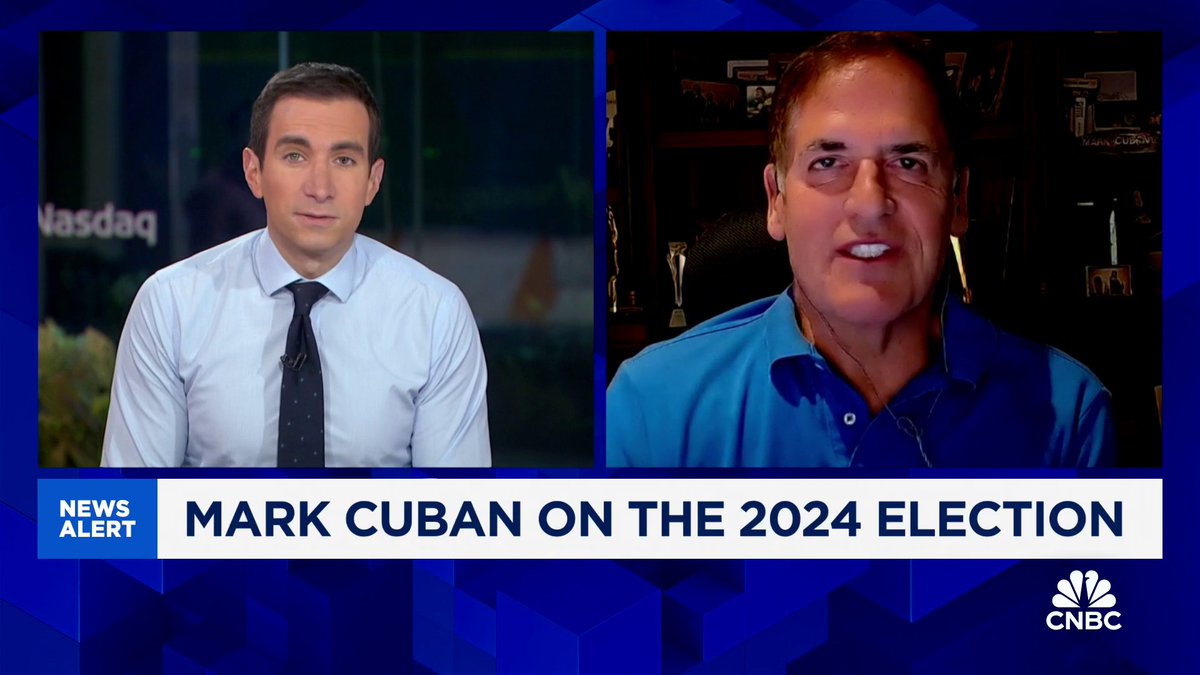 "Really it comes down to get out the vote. And the crazy thing is, it's the Harris campaign versus Elon Musk, not even versus Trump" says Mark Cuban after hitting the campaign trail with Vice President JD Vance this weekend.