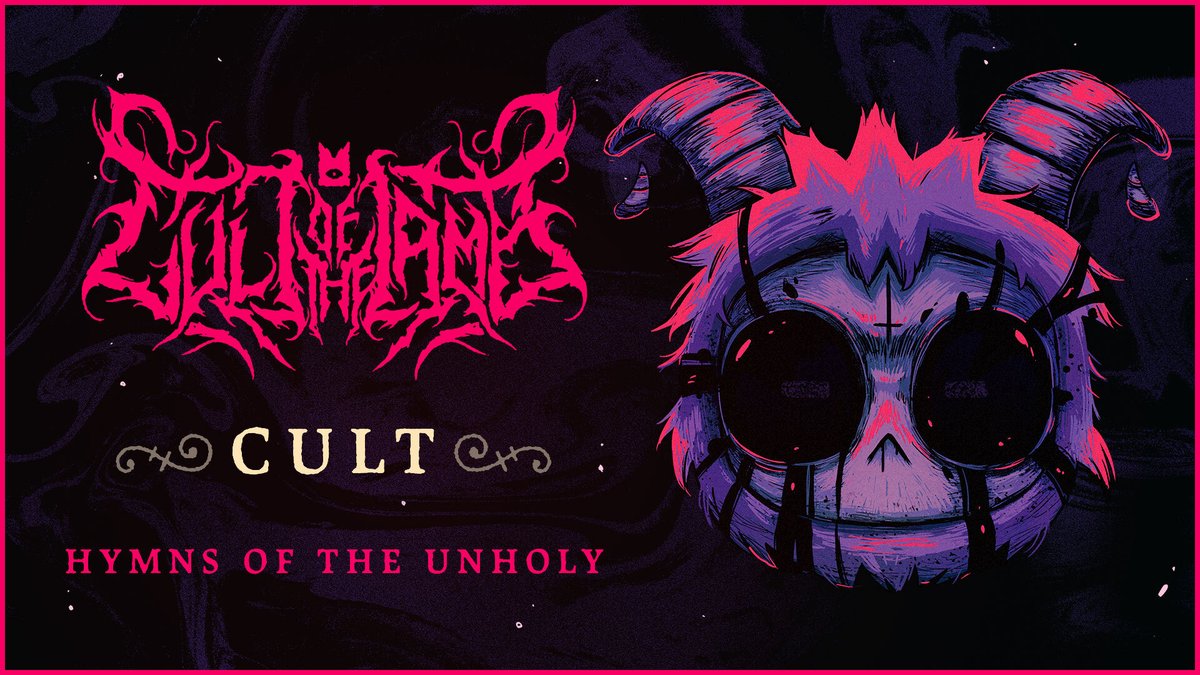 Cult of the Lamb is dropping a metal album HYMNS OF THE UNHOLY on October 28! 🤘🏽 HYMNS OF THE UNHOLY is a metal reimagining of River Boy award-winning soundtrack for Massive Monster 🙏🐑's breakout indie game.