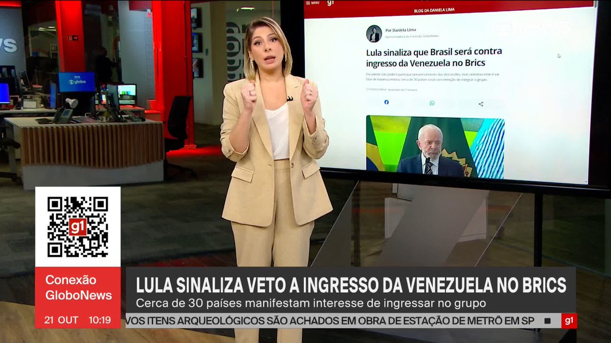 Blogo da Daniela Lima: Lula sinaliza que Brasil será contra ingresso da Venezuela no Brics. ➡ Assista ao #ConexãoGloboNews ao vivo: #GloboNews