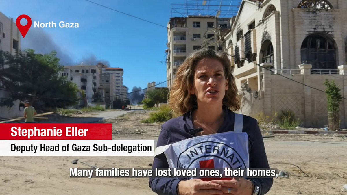 ICRC teams were recently in the north of Gaza and saw firsthand the devastating humanitarian situation civilians are experiencing. Deputy head of Gaza sub-delegation Stephanie Eller shares more 👇🏽