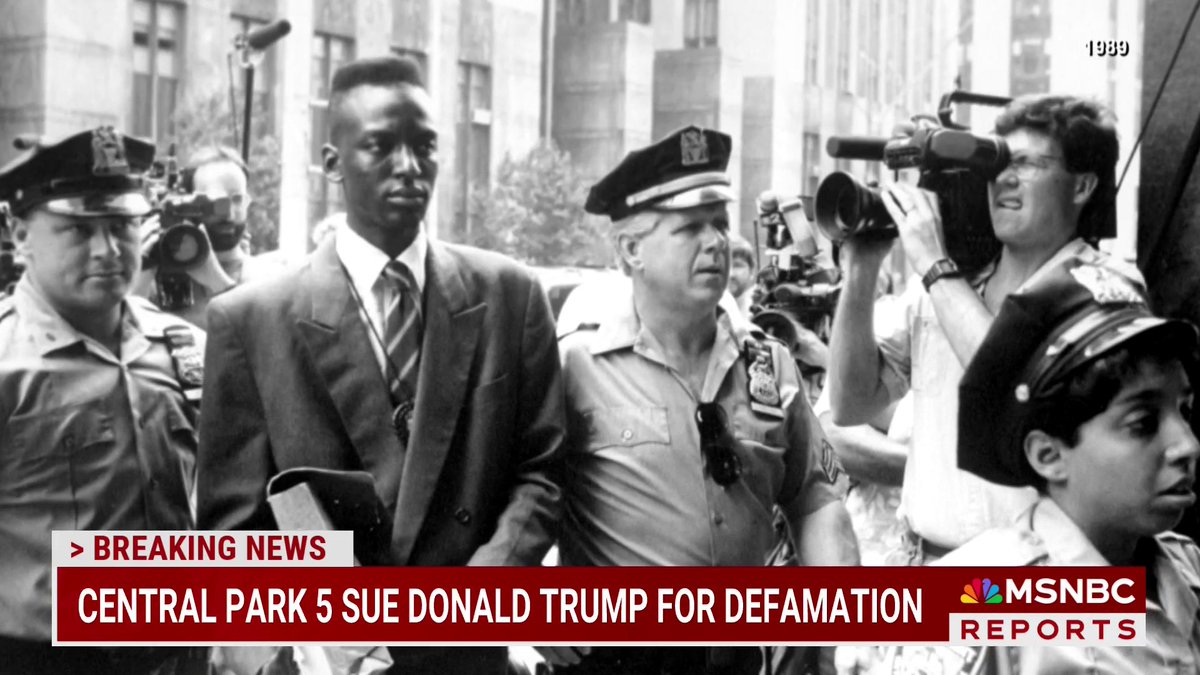 BREAKING: Exonerated 'Central Park Five' sue Trump for defamation after debate comments.