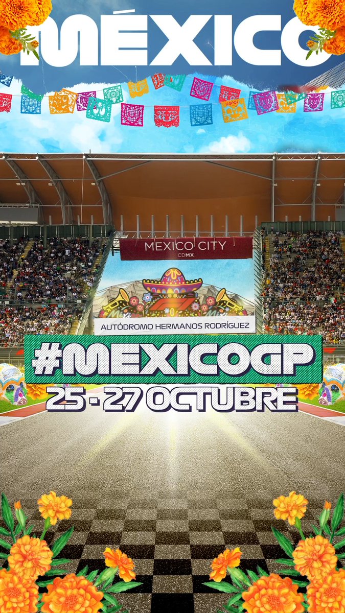 ¡Los emoción ya no nos deja dormir bien! Ya queremos que llegue el fin de semana. 🇲🇽🏎️🍾 #MexicoGP #F1
