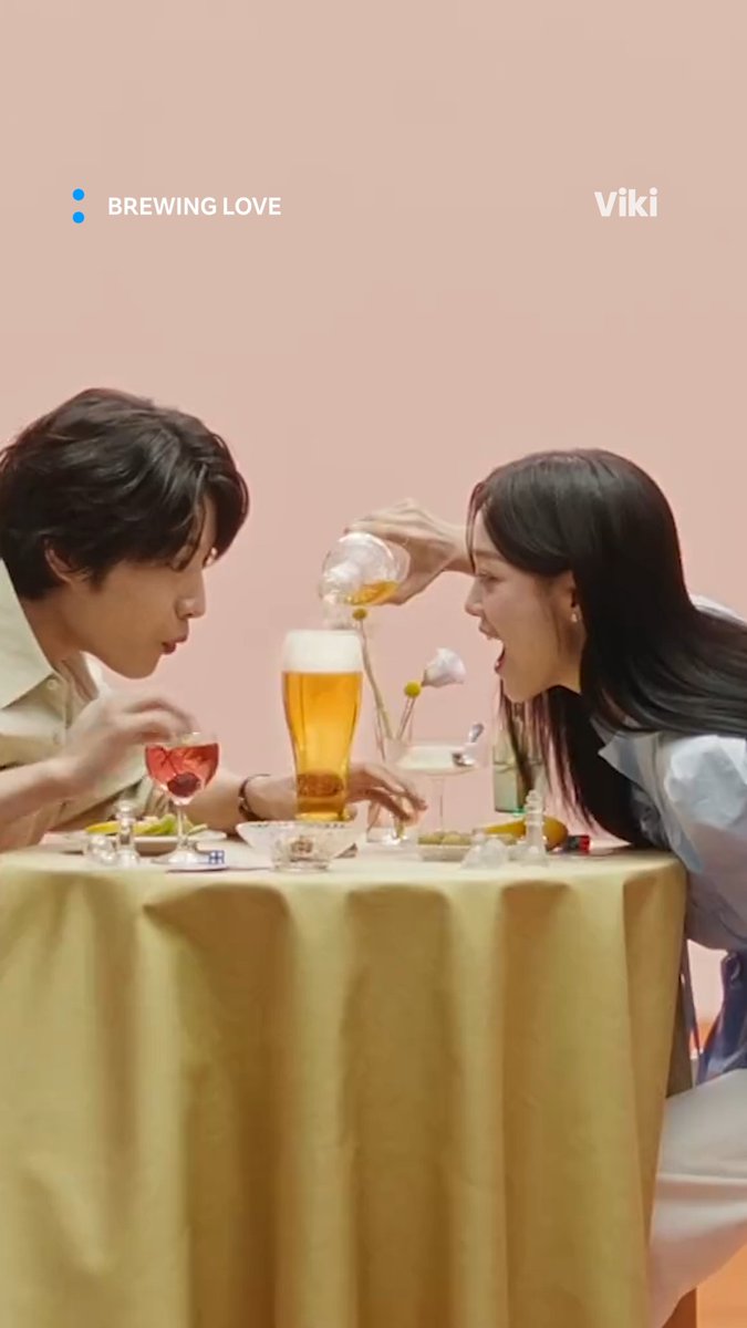 Watch #KimSeJeong and #LeeJongWon star in #BrewingLove this November 4th – only on Viki! 🍻🩷 #kdramas