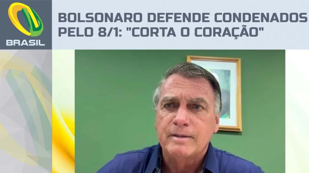 Bolsonaro diz que "é de cortar o coração" ver inocentes condenados pelo 8 de janeiro no STF Jair M. Bolsonaro