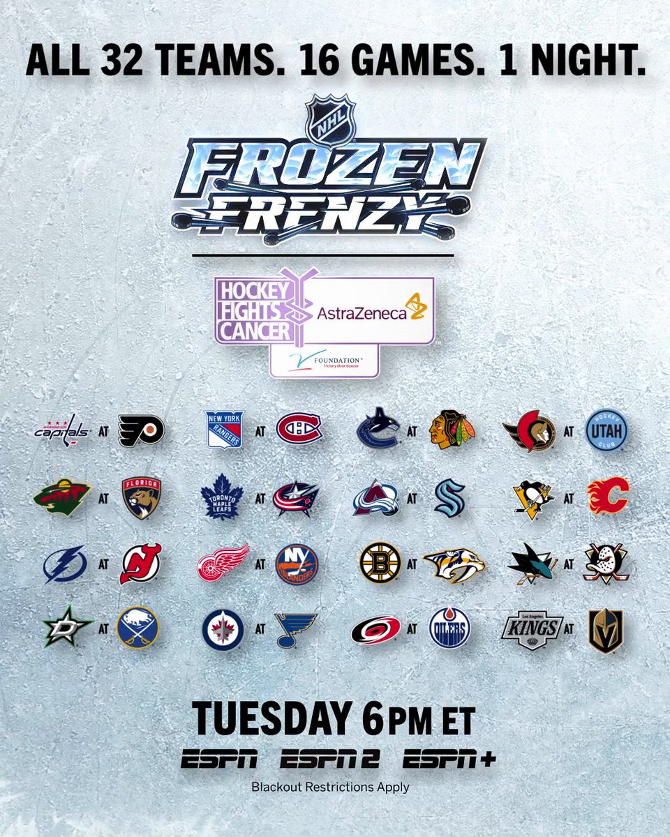 Don't miss a moment of #FrozenFrenzy. 🥶 Games start tomorrow at 6p ET on ESPN and ESPN+. Whip around show coverage begins at 7p ET on ESPN2 and ESPN+.