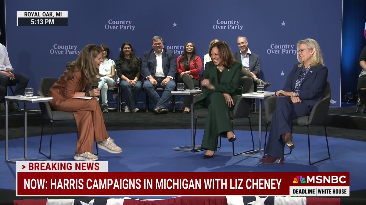 VP Harris was asked at a campaign event how she's handling stress leading up to the election. Maria Shriver, who moderated the event, mentioned eating gummies to stave off stress, to which Harris responded that she's "not eating gummies," drawing laughter from the crowd.