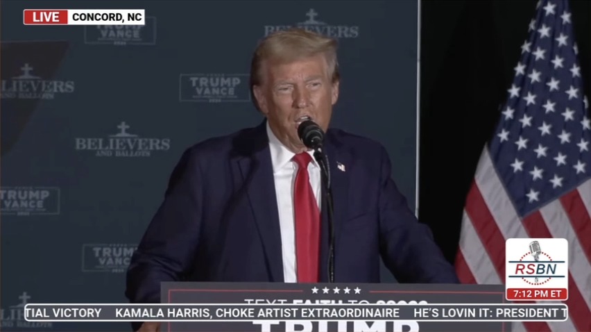 Trump on Hurricane Helene: “It’s as big a water, you know, that’s as big a water storm, they say, as we’ve ever seen”