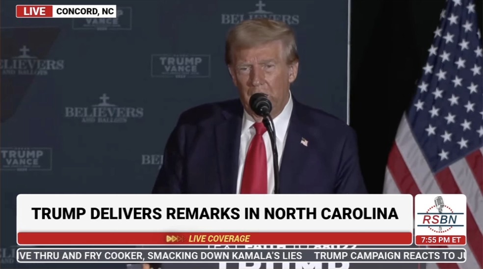 Trump claims he doesn’t “know” about Project 2025 (He was introduced by a Project 2025 author at this event)