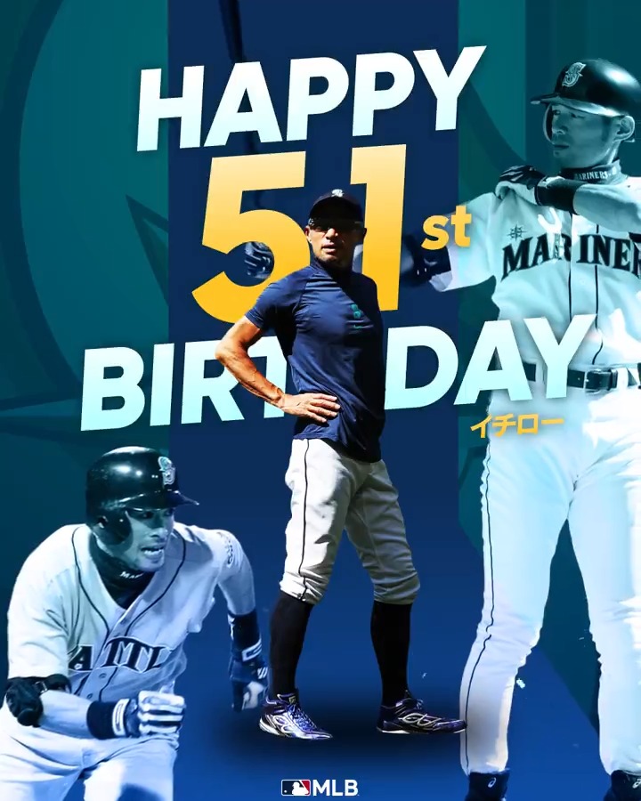 10月22日は偉大な背番号『51』 #イチロー 氏の51歳の誕生日です🥳 おめでとうございます🎉⚾️