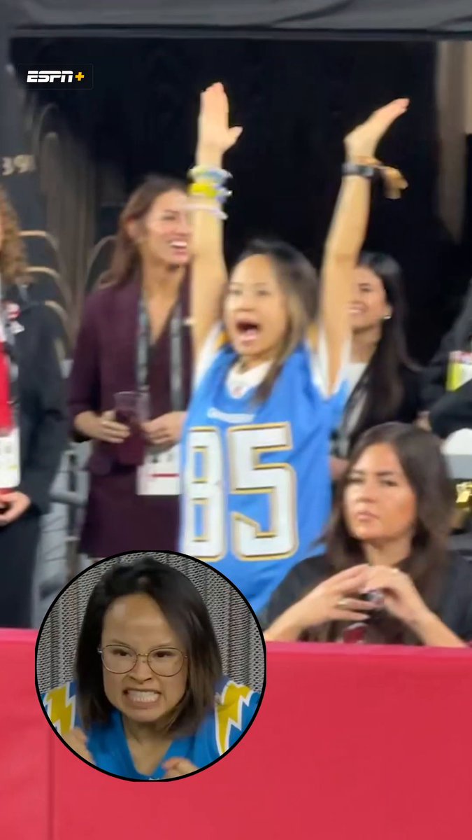 The viral Chargers superfan is back ⚡ #LACvsAZ | EXCLUSIVELY on ESPN+