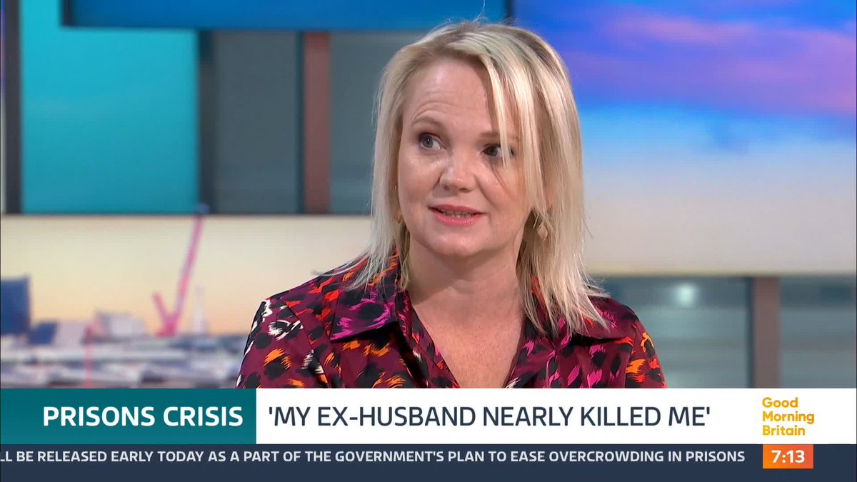 A woman whose abusive ex-partner was jailed after attacking her says her 'recovery has been shattered' after the Ministry of Justice says he will be released early. Elizabeth Hudson tells Susanna Reid and Richard that it is 'unbelievably cruel'.