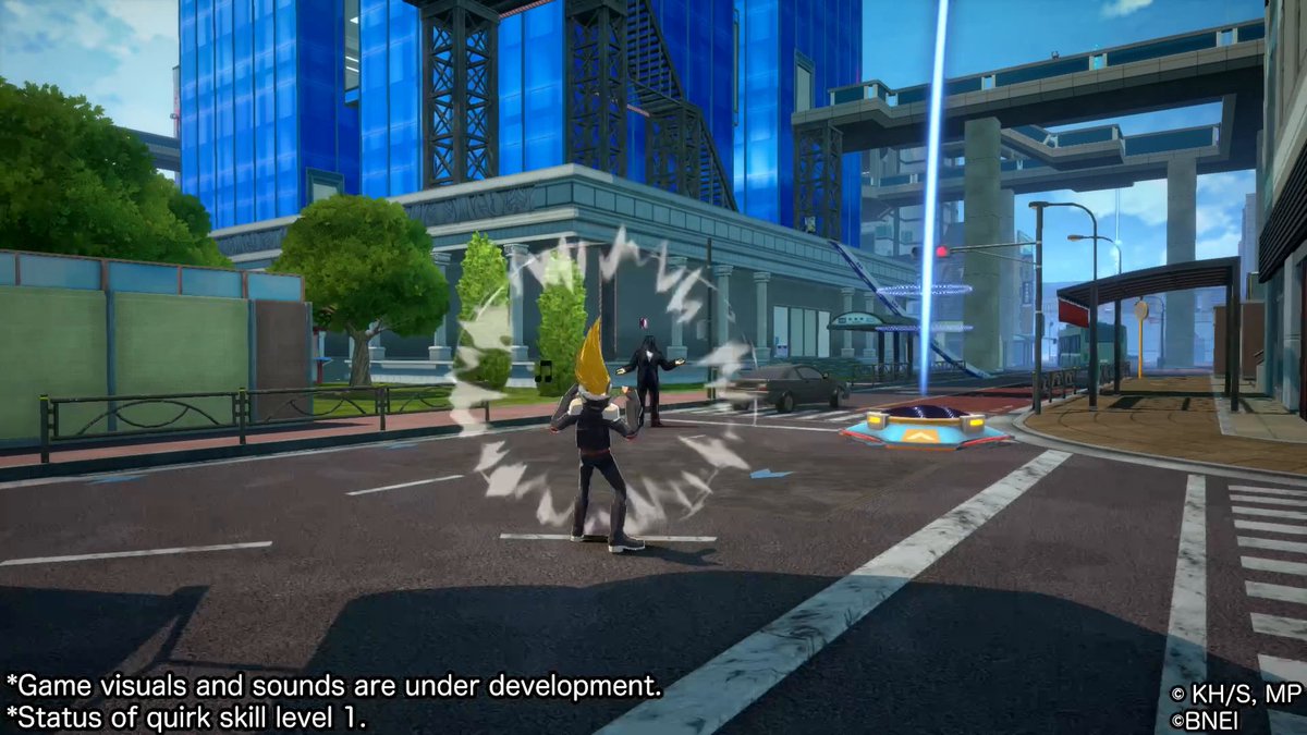 Present Mic Quirk Skill Intros! Quirk Skill β: Loud Voice Unleashes a sonic wave in front as an area damage attack. Opponents hit are afflicted with a "deafening" state and cannot hear for a certain period. Hold the button to charge it and release continuous sonic waves. #MHUR