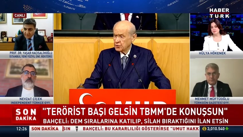 📌Devlet Bahçeli'nin açıklamaları nasıl değerlendirilmeli? İstanbul Yeni Yüzyıl Üniversitesi Rektörü Prof. Dr. Yaşar Hacısalihoğlu #GünOrtası'nda Hülya Hökenek İncedursun'e değerlendirdi.