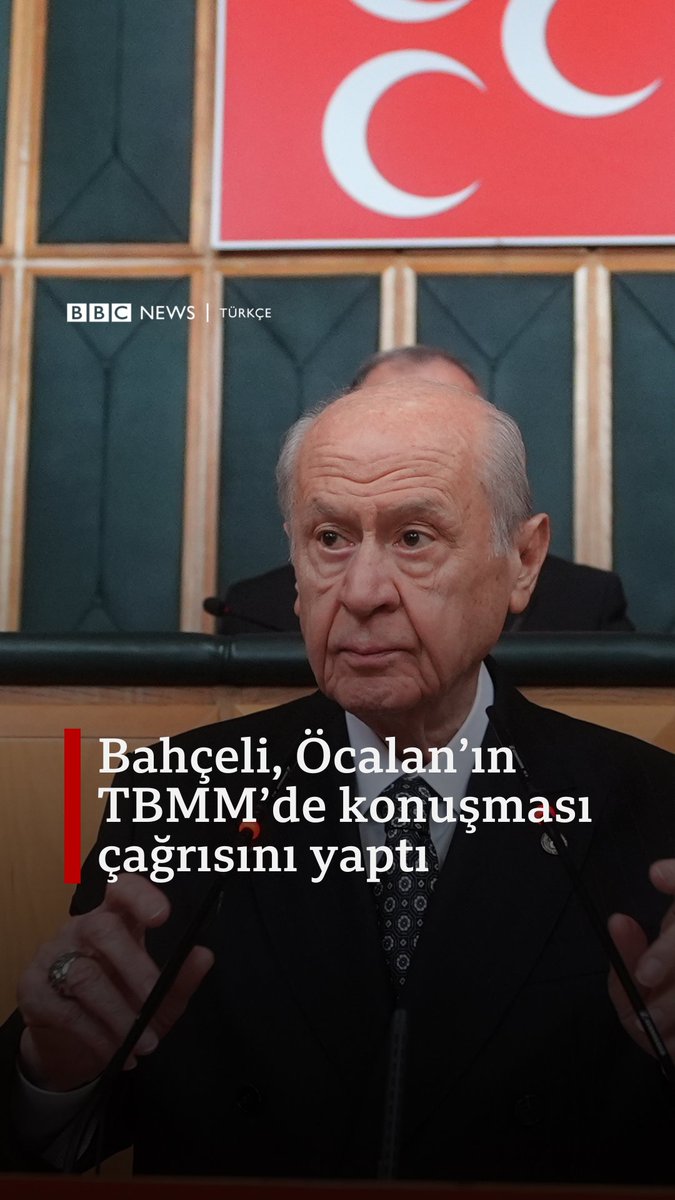 Bahçeli, Öcalan'ın "TBMM’de DEM Parti grup toplantısında konuşması" ve "terörün bittiğini açıklaması" çağrısını yaptı.