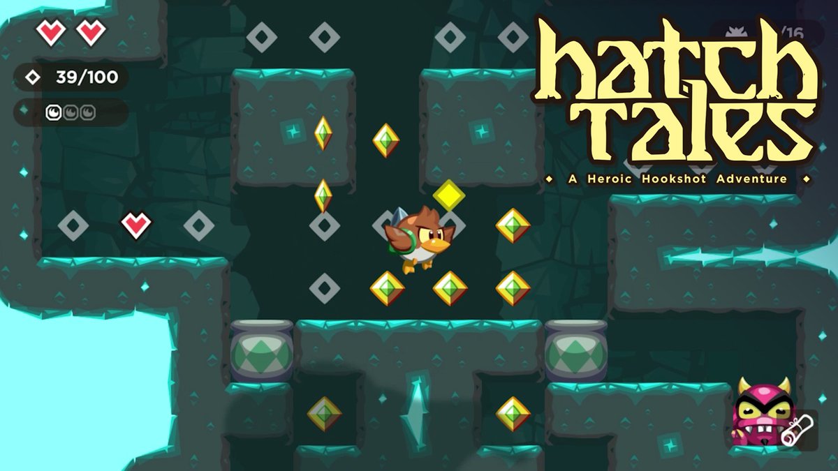 Hookshot your way through a heroic platforming adventure in Hatch Tales—now available to download on the Nintendo Switch! Play it today: