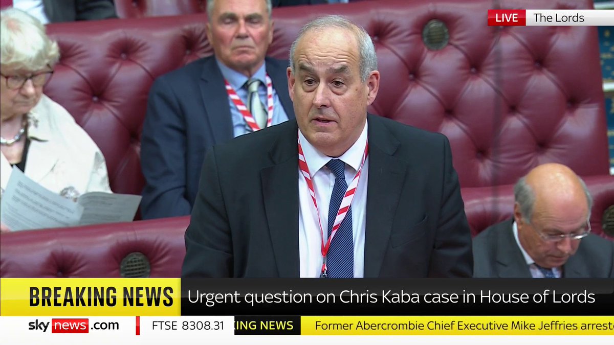 Former Metropolitan Police commissioner Lord Hogan-Howe asks an urgent question about firearms officers in the House of Lords following the case of Chris Kaba 📺 Sky 501