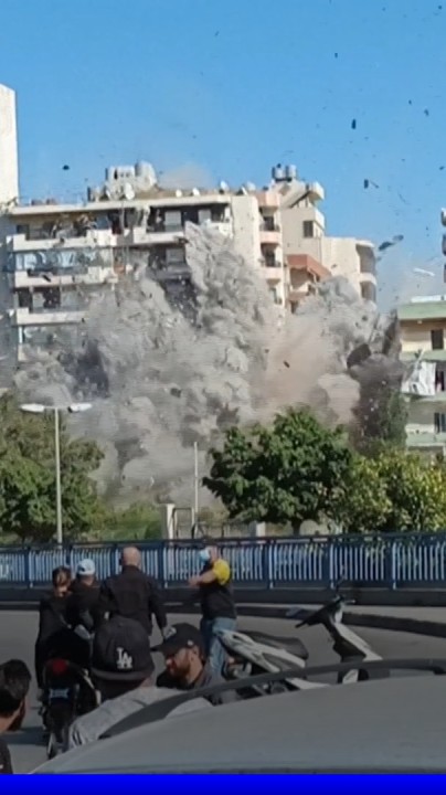 Une frappe israélienne détruit un immeuble dans le sud de Beyrouth, au Liban