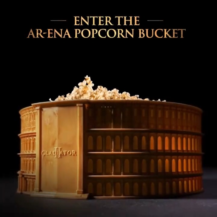 Finish the popcorn, scan the code, and let the games begin. Experience your own augmented reality gladiator battle with the #GladiatorII Popcorn AR-ENA Bucket. Get yours at Cinemark Theatres opening weekend and get tickets today.