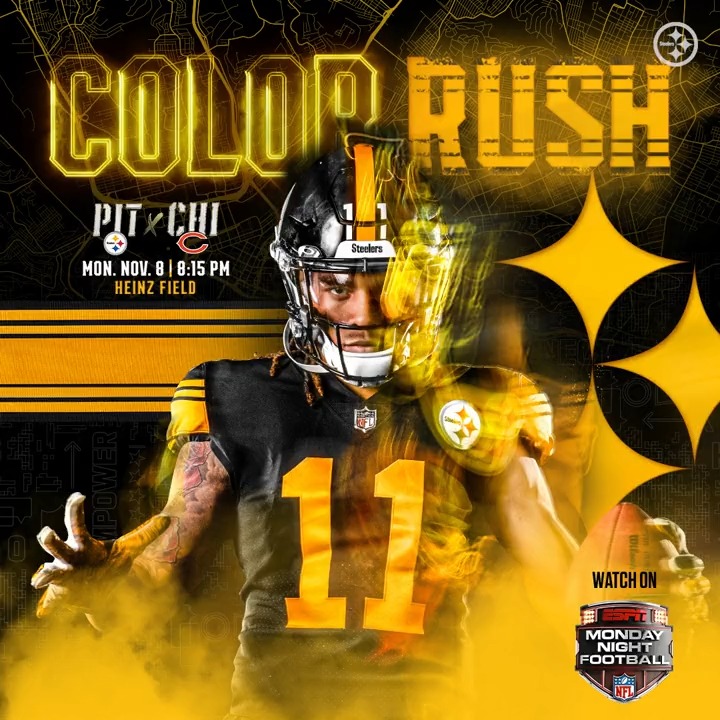 CONFIRMED 🚨 The Steelers will be wearing their color rush uniforms on MNF vs the Giants 🔥🔥