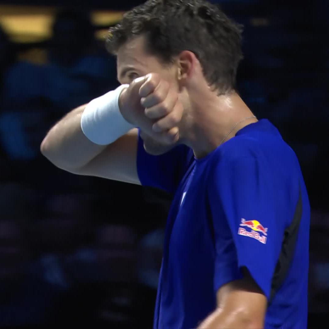 Dominic Thiem doesn’t look ready to retire today.